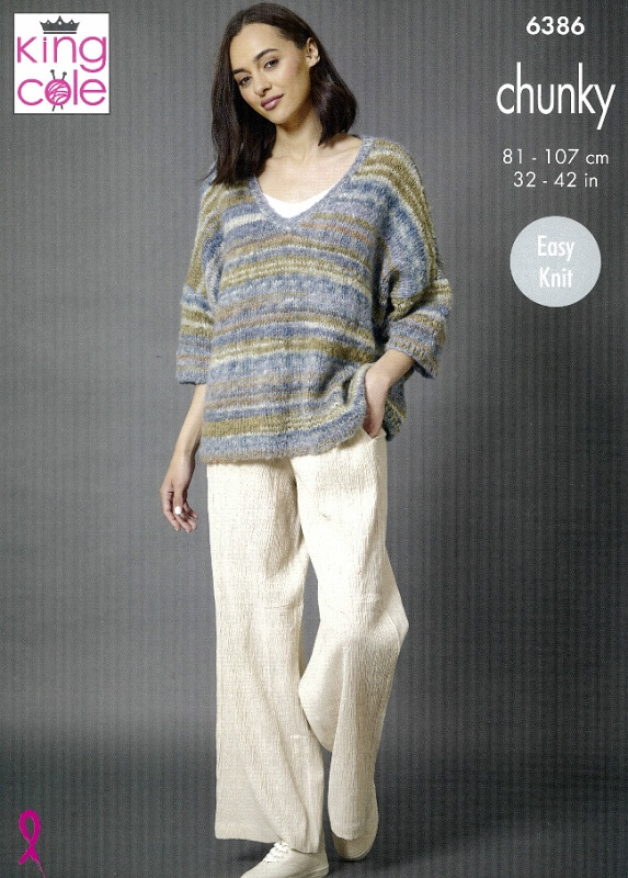 Image of King Cole Sweaters Pattern 6386