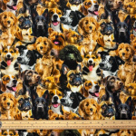 Dog Faces Quilting Cotton