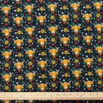 Highland Cow Bloom Quilting Cotton