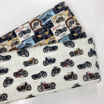Vintage Motorbikes Quilting Cotton