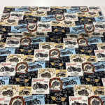 Vintage Motorbikes Quilting Cotton