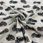 Vintage Motorbikes Quilting Cotton