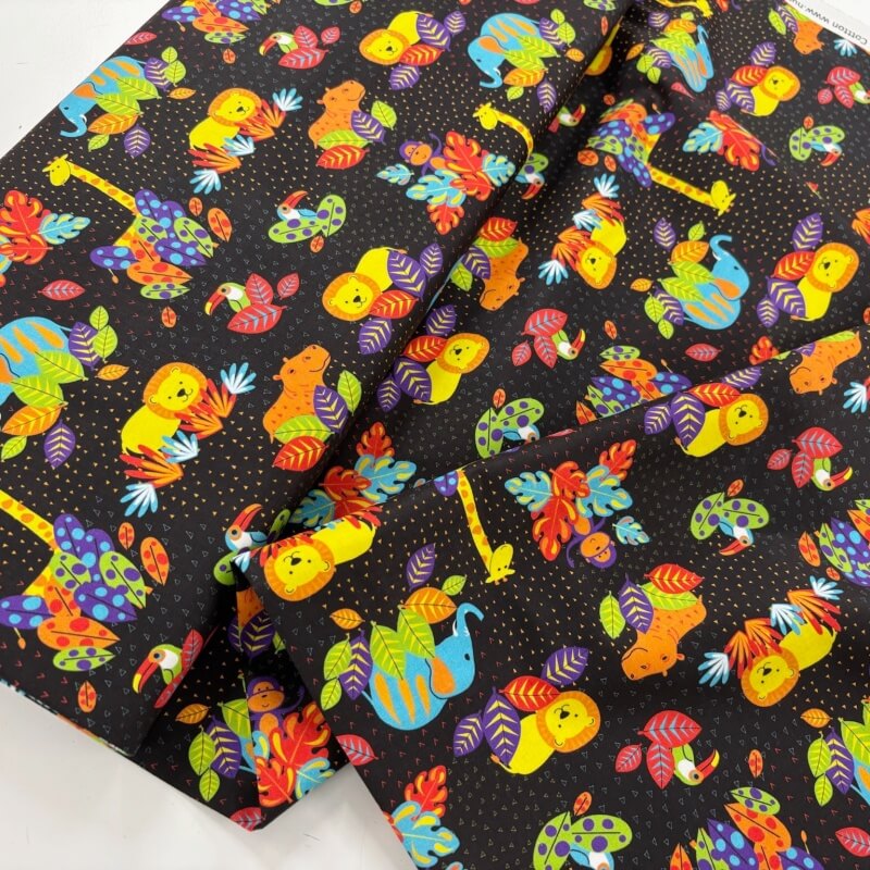 Image of Wild & Bright Jungle Quilting Cotton