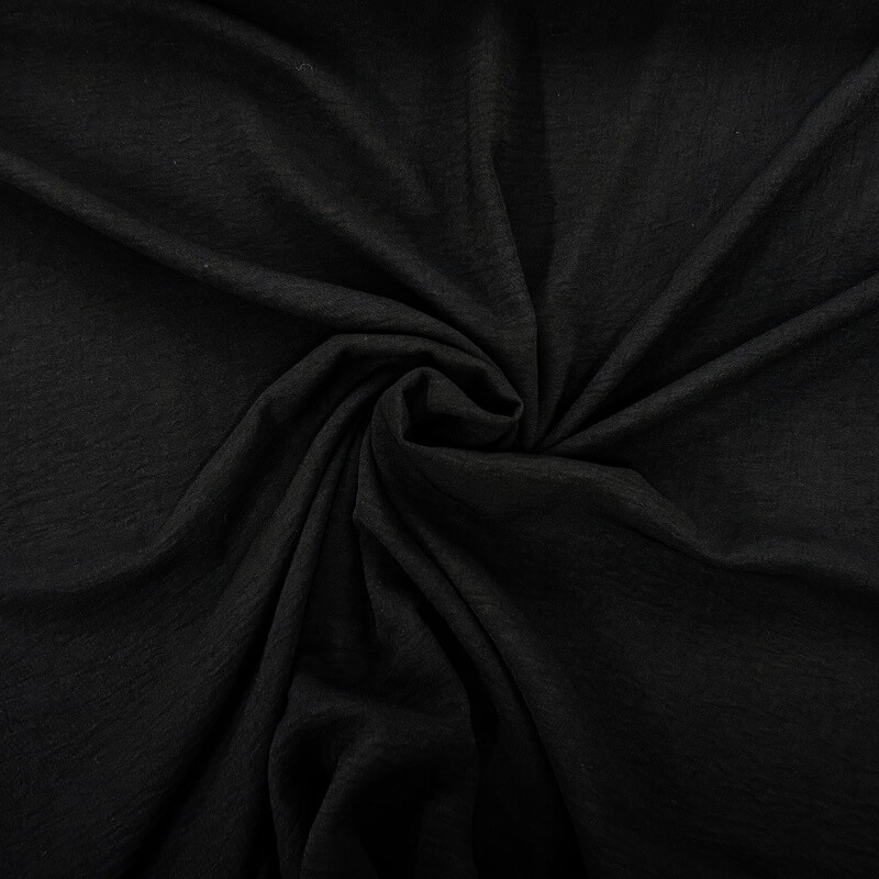Image of Black Italian Stretch Crepe