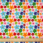Colourful Daisies Polycotton