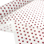 Red 3D Hearts Polycotton