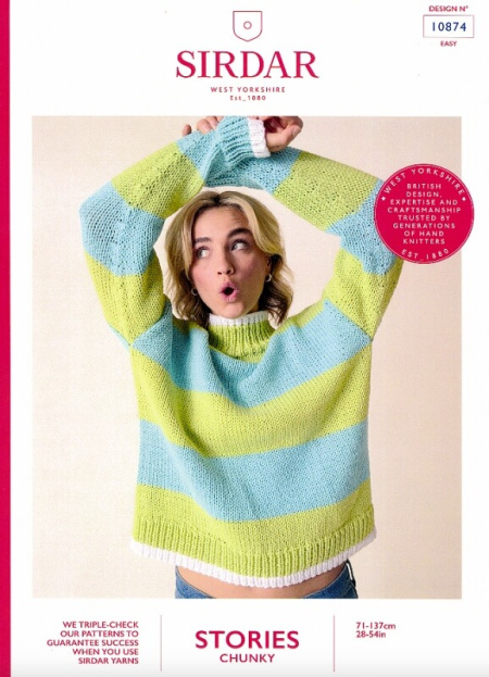 Sirdar Sweater Pattern 10874