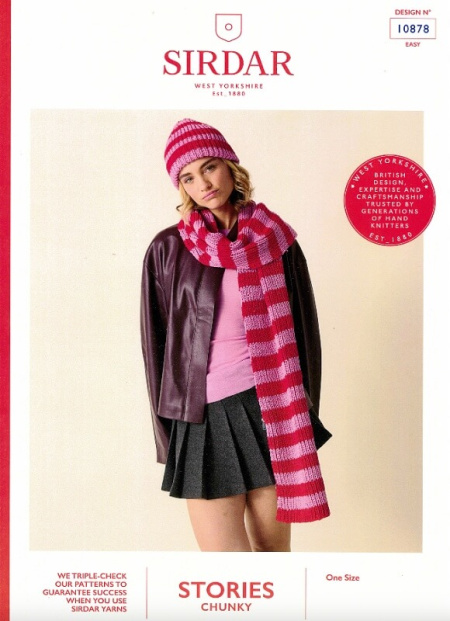 Sirdar Hat and Scarf Patter 10878