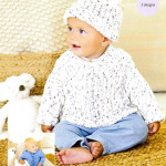 Stylecraft Sweater, Hat and Blanket Pattern 10201