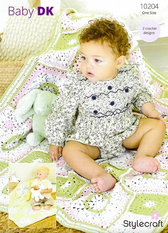 Image of Stylecraft Crochet Blankets Pattern 10204