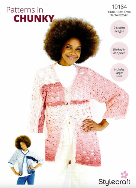 Stylecraft Crochet Up and Over Jackets Pattern 10184