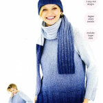 Stylecraft Sweater, Hat and Scarf Pattern 10186