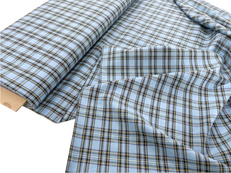 Sky Blue Tartan Cotton