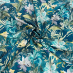 Teal Lillies Viscose