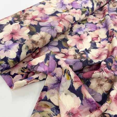 Mauve Blooms Viscose