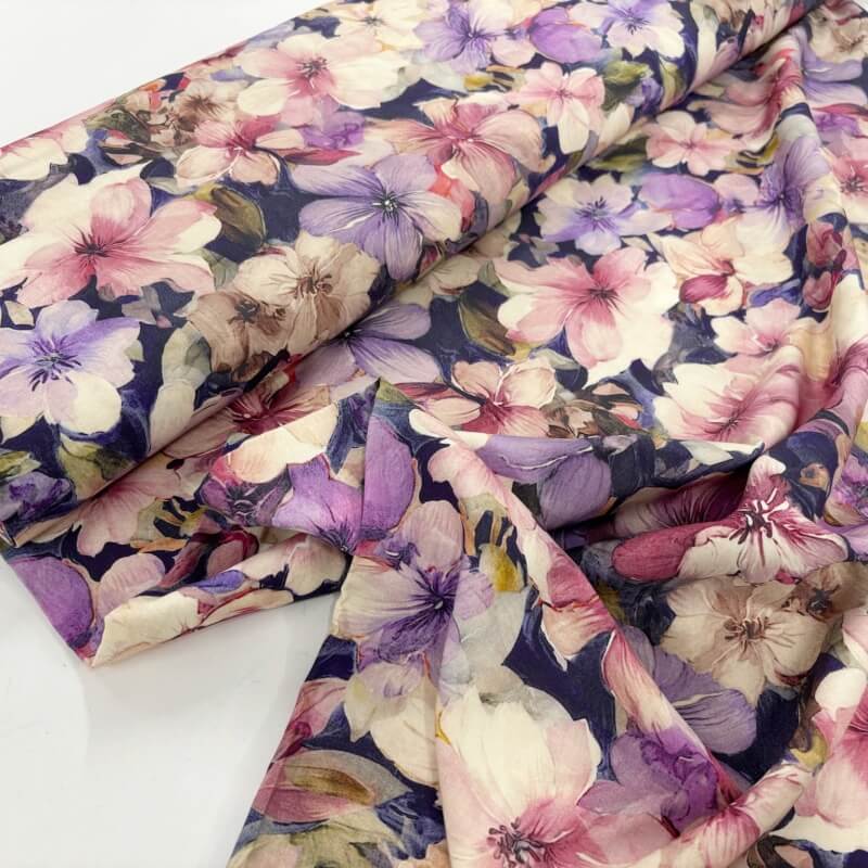 Image of Mauve Blooms Viscose