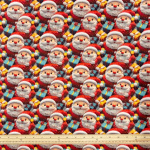 Santa's Gifts Wide Christmas Cotton