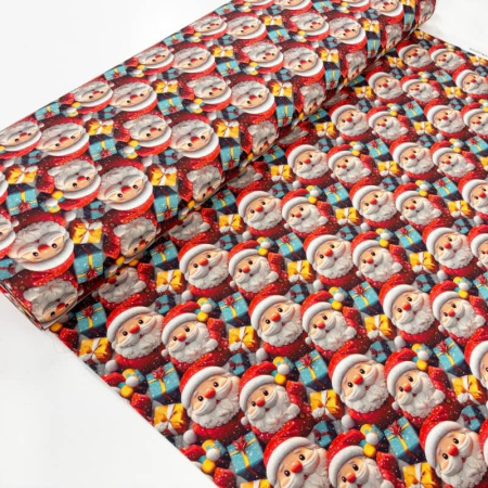 Santa's Gifts Wide Christmas Cotton