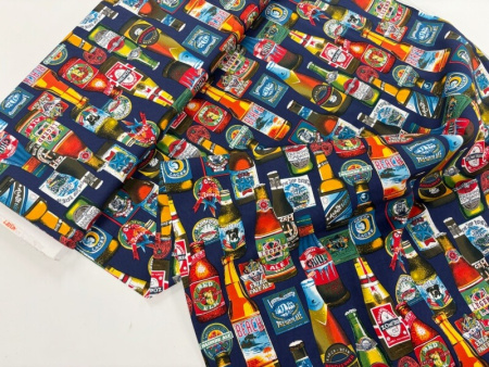 Beer Bottles Quilting Cotton