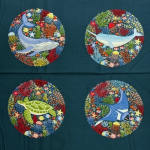 Deep Blue Sea Circles Panel