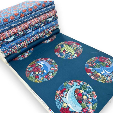 Deep Blue Sea Circles Panel