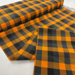 Orange buffalo Check Quilting Cotton
