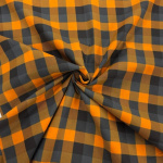 Orange buffalo Check Quilting Cotton
