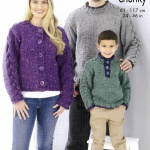 King Cole Sweaters and Cardigan Pattern 6356