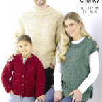 King Cole Sweater, Cardigan and Top Pattern 6357