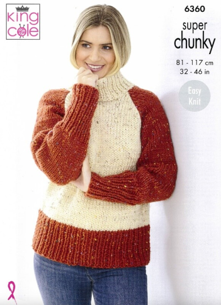 King Cole Sweaters Pattern 6360