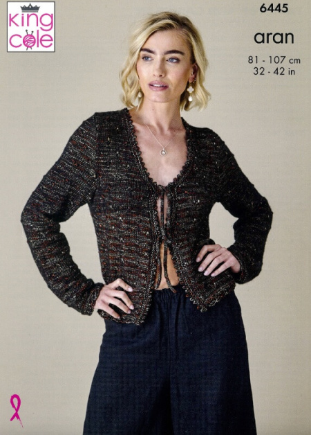 King Cole Tank Top and Cardigan Pattern 6445