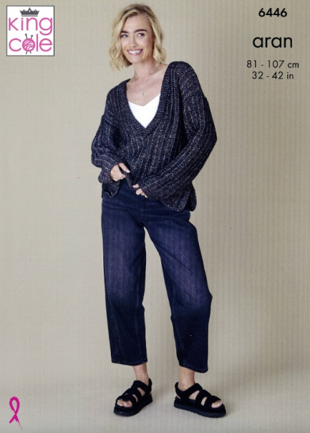 King Cole Sweater and Cardigan Pattern 6446