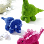 King Cole Crochet Dinosaurs Pattern 9198