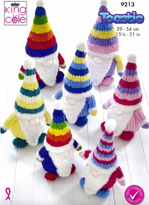 Image of King Cole Crochet Gonks Pattern 9213