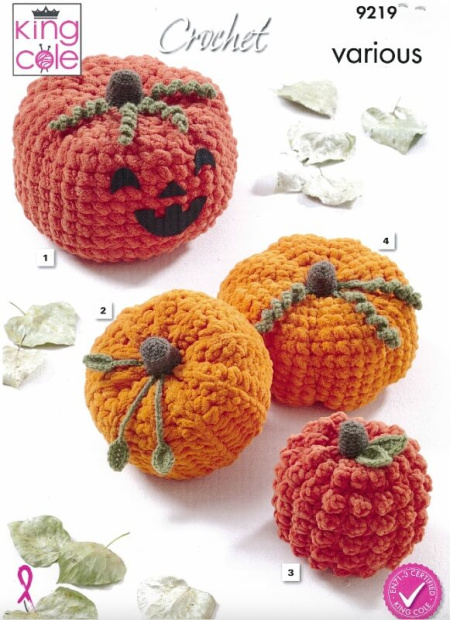 King Cole Crochet Pumpkins Pattern 9219