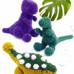 King Cole Crochet Dinosaurs Pattern 9222