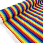 8mm Rainbow Stripe Polycotton
