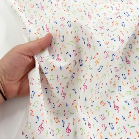 Musical Notes Polycotton