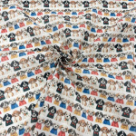 Rows of Dogs Polycotton