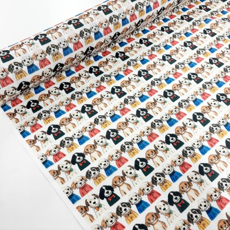 Image of Rows of Dogs Polycotton