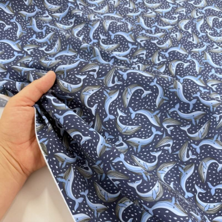 Whale Tales Polycotton