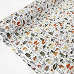 Toadstools and Owls Polycotton