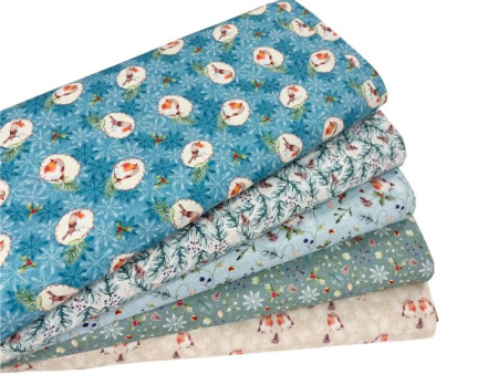 Feathered Foliage Christmas Quilting Cotton