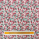 Holly and Poinsettia Quilting Cottons