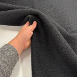 Black Boucle Polyester Woollen