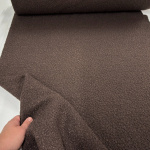 Brown Boucle Polyester Woollen