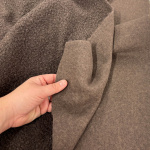 Brown Boucle Polyester Woollen
