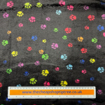 Rainbow Paw Prints Cuddle Fleece