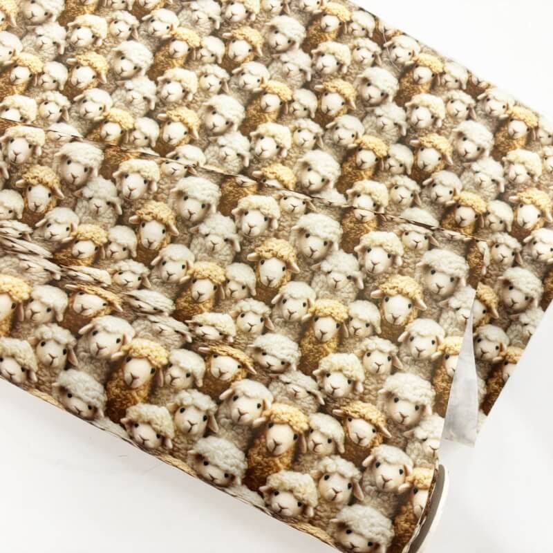 Image of Natural Wooly Sheep Polycotton