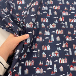 Happy Holidays Beach Huts Polycotton